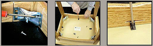 Table assembly instructions for steps 7 - 9.